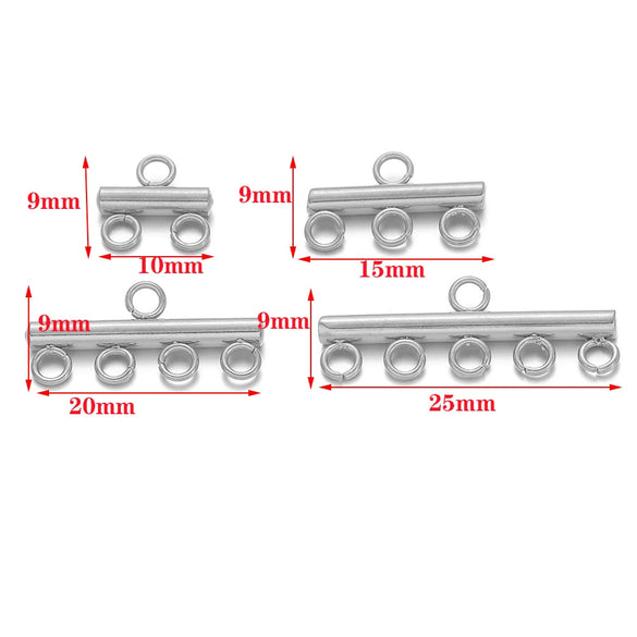 Stainless Steel Porous Ot Button Pendant Jewelry Accessories Connector Necklace