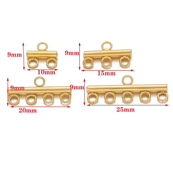 Stainless Steel Porous Ot Button Pendant Jewelry Accessories Connector Necklace