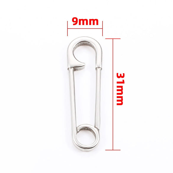Stainless Steel Punk Pin Jewelry Necklace Bracelet Accessories Electroplated