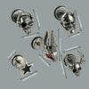 Stainless Steel Punk Skull Dripping Oil Earrings