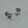 Stainless Steel Punk Skull Dripping Oil Earrings