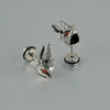 Stainless Steel Punk Skull Dripping Oil Earrings