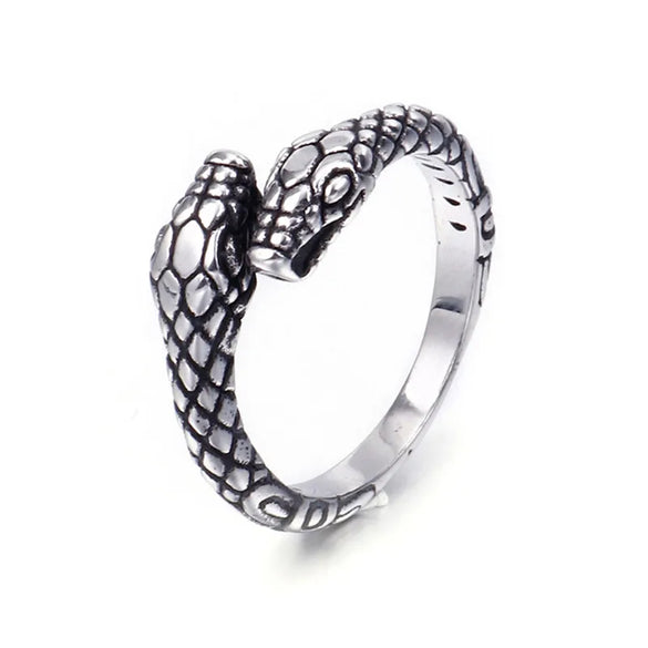 Stainless Steel 18K Gold Plated Punk Snake Rings