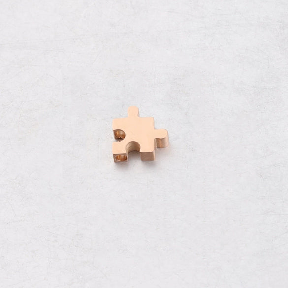 Stainless Steel Puzzle Small Hole Bead Mirror Polished Pendant Diy Jewelry Accessories
