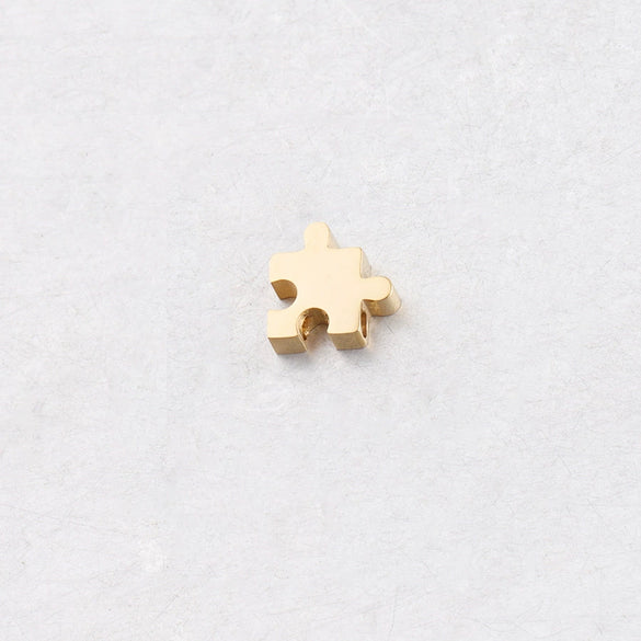 Stainless Steel Puzzle Small Hole Bead Mirror Polished Pendant Diy Jewelry Accessories