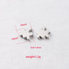 Stainless Steel Puzzle Small Hole Bead Mirror Polished Pendant Diy Jewelry Accessories
