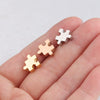 Stainless Steel Puzzle Small Hole Bead Mirror Polished Pendant Diy Jewelry Accessories