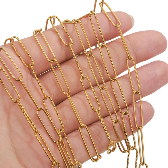 Stainless Steel Pvd Gold Plated Cross Chain Jewelry Accessories For Necklace And Bracelet Wholesale