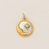 Stainless Steel Rainbow Zircon Love Pendant Necklace With Electroplating