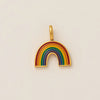 Stainless Steel Rainbow Zircon Love Pendant Necklace With Electroplating