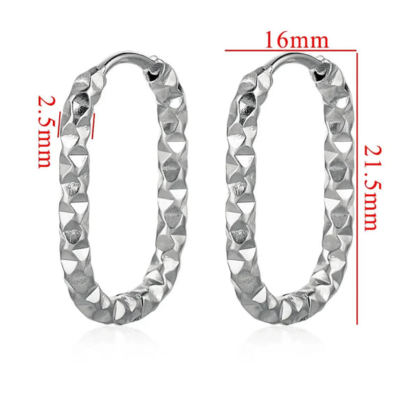 Stainless Steel Rectangular Ear Buckle With Starry Batch Pattern Polished And Electroplated For Jewelry Making Accessories