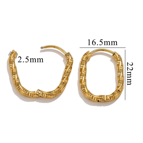 Stainless Steel Rectangular Ear Buckle With Starry Batch Pattern Polished And Electroplated For Jewelry Making Accessories