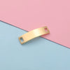 Stainless Steel Rectangular Jewelry Accessories Bend Double Hole Bracelet Connector Pendant With Electroplating