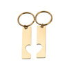 Stainless Steel Rectangular Love Tag Keychain Pendant For Couple