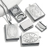 Stainless Steel Rectangular Photo Box Pendant Vintage Envelope Pendant Electroplated Jewelry Accessories
