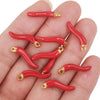 Stainless Steel Red Pepper Oildripping Pendant Earrings Jewelry Accessories