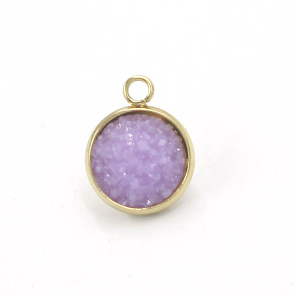 Stainless Steel Resin Baby's Breath Pendant Necklace Bracelet Jewelry Accessories Electroplated