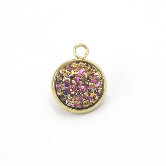 Stainless Steel Resin Baby's Breath Pendant Necklace Bracelet Jewelry Accessories Electroplated