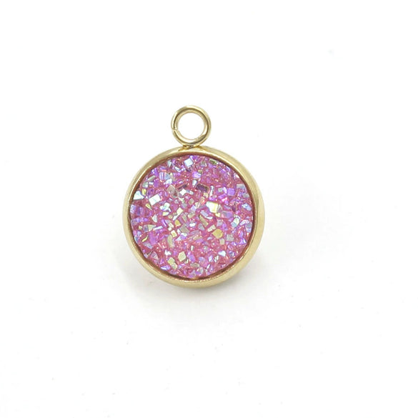 Stainless Steel Resin Baby's Breath Pendant Necklace Bracelet Jewelry Accessories Electroplated