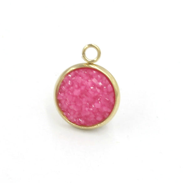 Stainless Steel Resin Baby's Breath Pendant Necklace Bracelet Jewelry Accessories Electroplated