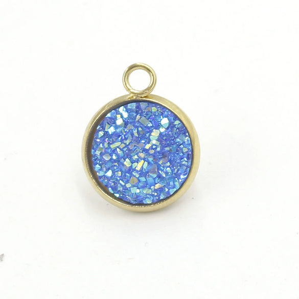 Stainless Steel Resin Baby's Breath Pendant Necklace Bracelet Jewelry Accessories Electroplated