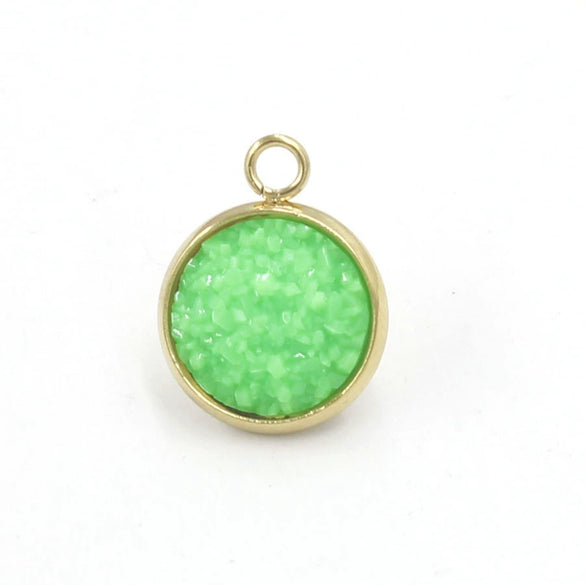Stainless Steel Resin Baby's Breath Pendant Necklace Bracelet Jewelry Accessories Electroplated