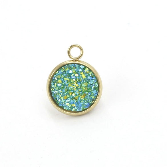 Stainless Steel Resin Baby's Breath Pendant Necklace Bracelet Jewelry Accessories Electroplated