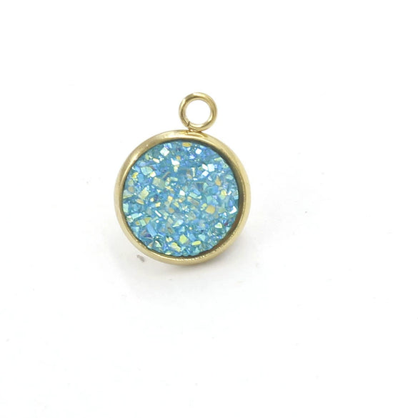 Stainless Steel Resin Baby's Breath Pendant Necklace Bracelet Jewelry Accessories Electroplated