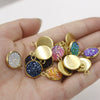 Stainless Steel Resin Baby's Breath Pendant Necklace Bracelet Jewelry Accessories Electroplated