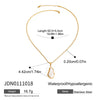 Stainless Steel Resin Jewelry With Geometric Pattern And Electroplating Process For Women