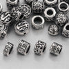 Stainless Steel Retro Black Pattern Handwoven Rope Beaded Bracelet Jewelry With 18K Gold Vacuum Plating