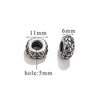 Stainless Steel Retro Black Pattern Handwoven Rope Beaded Bracelet Jewelry With 18K Gold Vacuum Plating
