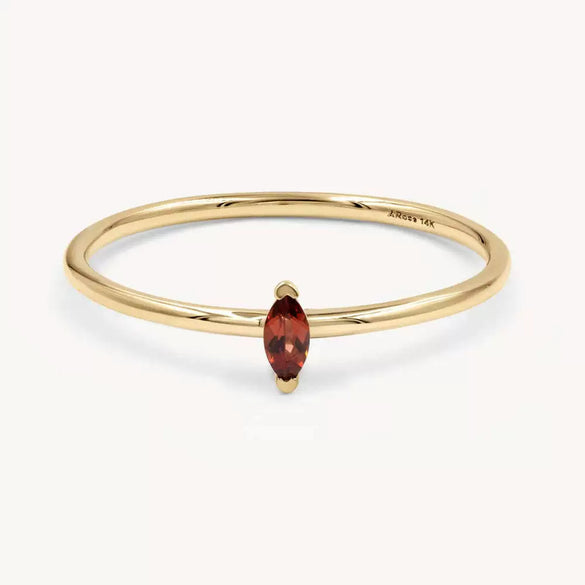 Stainless Steel Retro Geometric December Birthstone Ring With Colored Zircon And Electroplating