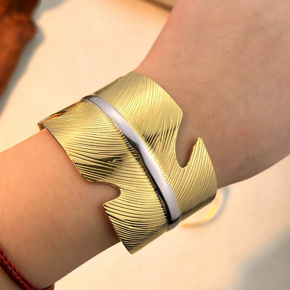 Stainless Steel Retro Geometric Electroplated Women's Bracelet