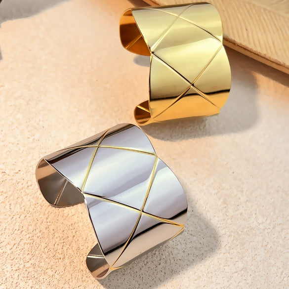 Stainless Steel Retro Geometric Electroplated Women's Bracelet