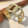 Stainless Steel Retro Geometric Hollow Electroplated Bracelet Jewelry
