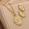 Stainless Steel Retro Pendant Necklace Jewelry Accessories 18K Goldplated