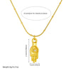 Stainless Steel Retro Personality Devil's Eye Palm Pendant Jewelry Necklace With Bamboo Chain And Electroplating