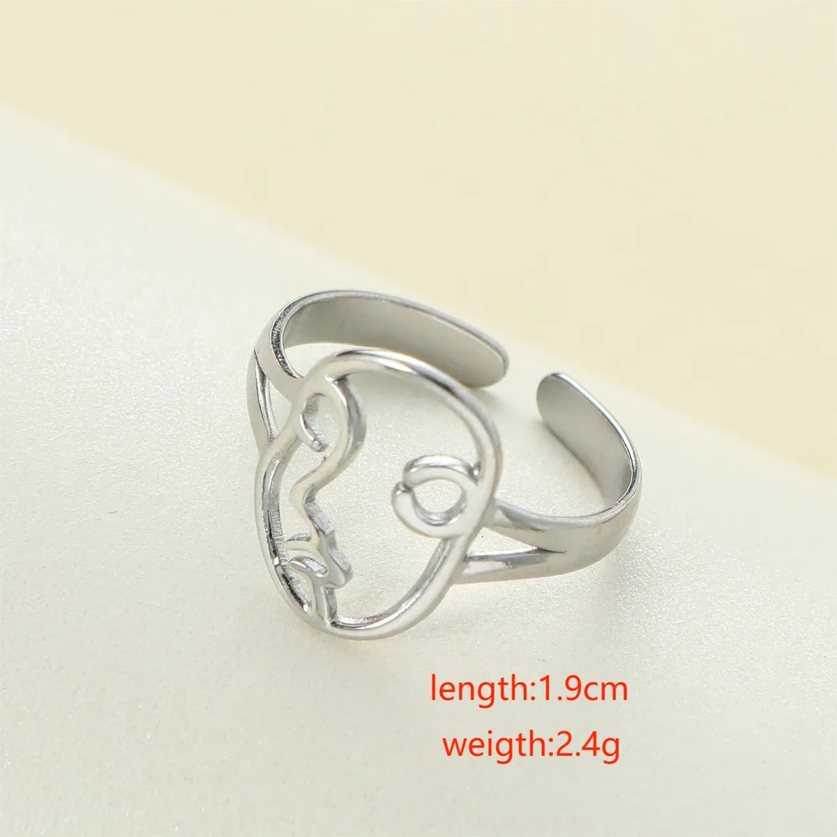 Stainless Steel Retro Simple Style Geometric Open Rings