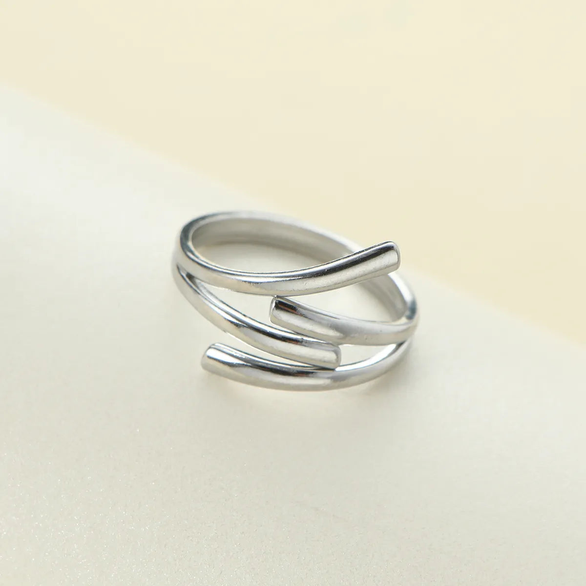 Stainless Steel Retro Simple Style Geometric Open Rings