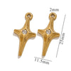Stainless Steel Retro Starfish Love Diamond Pendant Bow Necklace Electroplating Jewelry Accessories