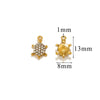 Stainless Steel Retro Starfish Love Diamond Pendant Bow Necklace Electroplating Jewelry Accessories