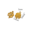 Stainless Steel Retro Starfish Love Diamond Pendant Bow Necklace Electroplating Jewelry Accessories