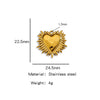 Stainless Steel Retro Style Heart Pendant Electroplating Process Bracelet Necklace Diy Accessories