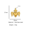 Stainless Steel Retro Style Heart Pendant Electroplating Process Bracelet Necklace Diy Accessories