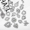 Stainless Steel Retro Style Heart Pendant Electroplating Process Bracelet Necklace Diy Accessories
