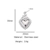 Stainless Steel Retro Style Heart Pendant Electroplating Process Bracelet Necklace Diy Accessories
