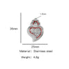 Stainless Steel Retro Style Heart Pendant Oil Dripping Electroplating Craft Bracelet Necklace Diy Accessories