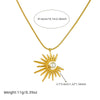 Stainless Steel Retro Sunflower Pearl Threepiece Set Of Necklace Earrings And Ring With Electroplating