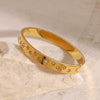 Stainless Steel Rhinestone Bracelet Electroplated
